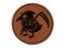 Reaper Raven Hood Scythe Round Iron-On Engraved Faux Leather Patch Applique - 2.5"